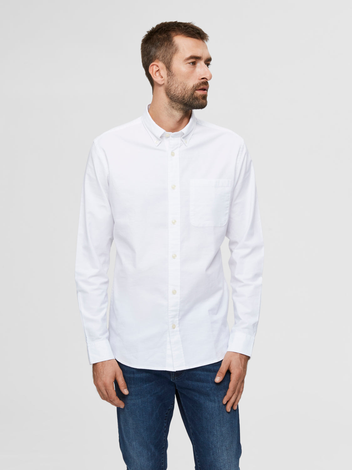 Reg Rick Oxford Flex Skjorte - Hvit/ White